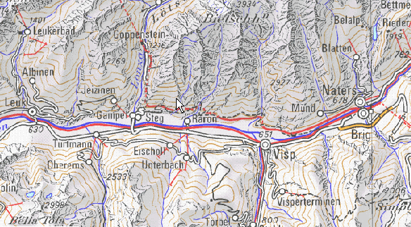 Anfahrt Bern  Autoverlad Ltschberg (Goppenstein/Kandersteg)